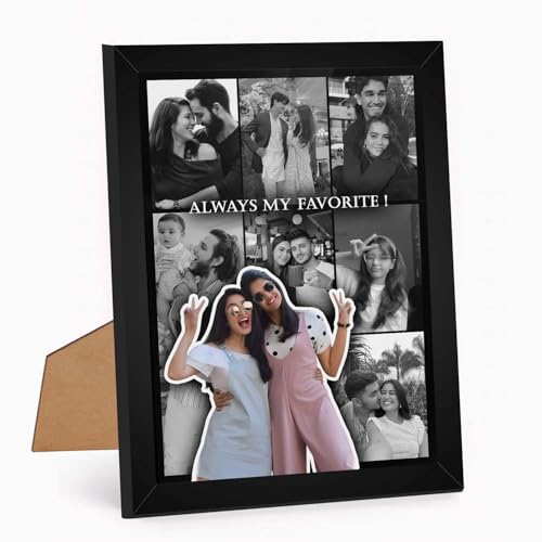 Giftway Custom 8-Photo Collage Pop-Up Frame with Message Text | 5x7 Inch Personalised P…