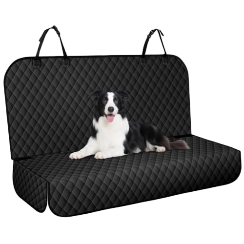 NECKORY Waterproof Polyester Dog Backseat Cover for Cars, Trucks, and SUVs, Carbon Black