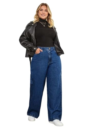 KOTTY Women's Loose Fit High Rise Jeans (Blue,40)-CCLADIESJEANS16_5XL