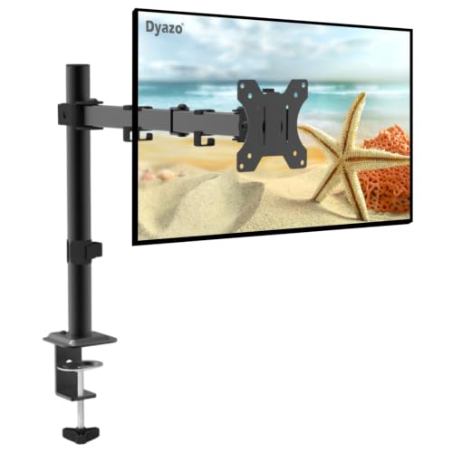 Dyazo Single Monitor Desk Mount Stand | Height Adjustable Fully Articulating Arm for 13…
