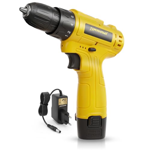 TOMAHAWK® TCD-12D 12V Cordless Drill & Screwdriver | 600 RPM | 24Nm Max Torque | 10mm K…