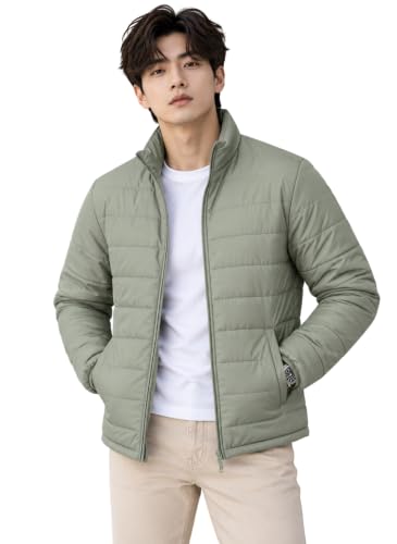 TAGAS JACKET|mans Winter Puffer Jacket| Men’s Solid Black Quilted Puffer Jackets | Ligh…