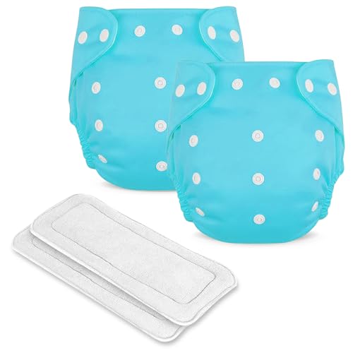 GLUN® Reusable Baby Cloth Diapers Combo, Pack of 2 Shiny Blue Colour Comfort & Protecti…