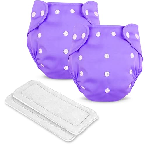 GLUN® Reusable Baby Cloth Diapers Combo, Pack of 2 Shiny Purple Colour Comfort & Protec…