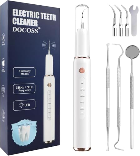 Docoss Electric Teeth Whitening Kit – Instant Teeth Stain Remover, Teeth Tartar Plaque…