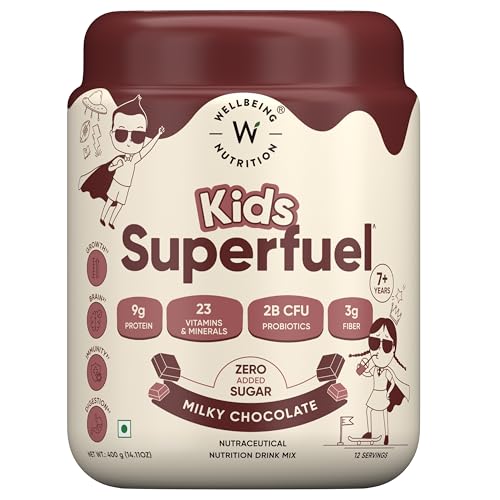 Wellbeing Nutrition Kids Superfuel 7+years |Zero Added Sugar |9g Milk Protein Isolate,…