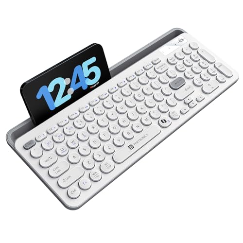 Portronics Bubble 3.0 Wireless Keyboard with Bluetooth + 2.4 GHz USB Receiver, Recharge…