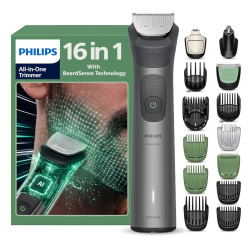 Philips India's No.1 Men's Trimmer* | 16-in-1 Trimmer | BeardSense Technology | Precisi…