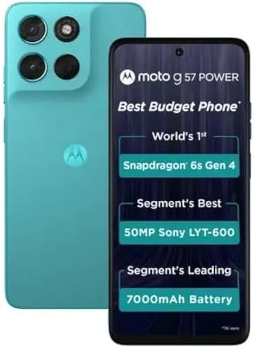 Motorola G57 Power 5G (Fluidity, 8GB RAM, 128GB Storage)| Snapdragon 6s Gen 4 Processor…