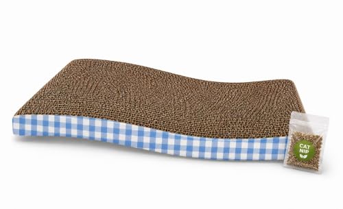 Pawptails Cat Scratcher with Organic Catnip| Corrugated Cardboard Cat Scratch Pad for I…