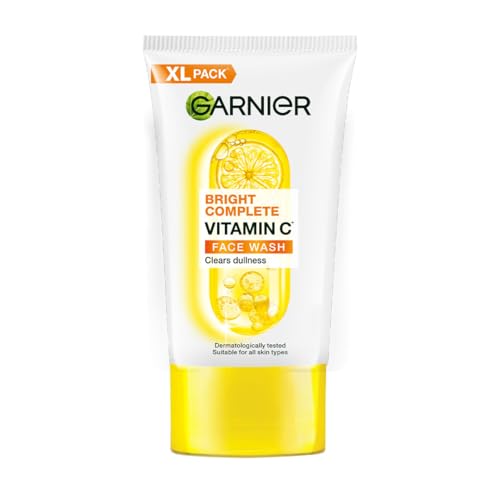 Garnier Bright Complete Vitamin C Face Wash for Brightness & Glow, 160g
