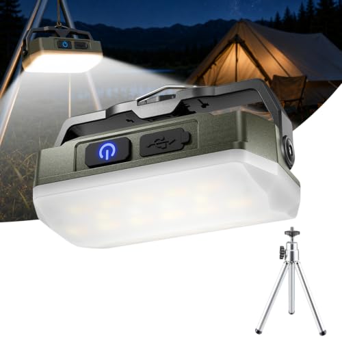 LETOUR Work Light USB Rechargeable Camping Light 2000Lumen, 4000mAh LED Lantern with Tr…