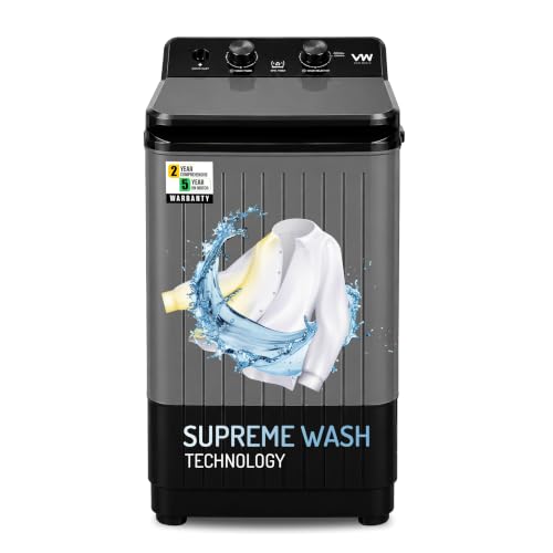 VW Visio World 8.5 kg semiautomatic Top Load Washer Only with Powerful Wash, V8 Supreme…