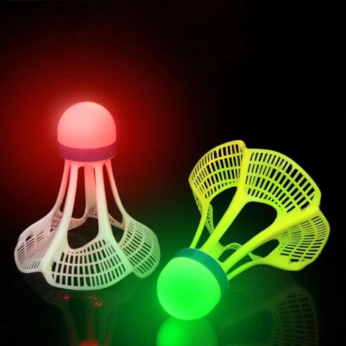Woffely Glow LED Shuttlecock Set for Night Play | Bright Luminous Badminton Shuttles |…