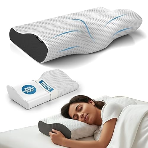 Lifelong Cervical Pillow for Neck Pain | Orthopedic Memory Foam Neck Pillow for Sleepin…