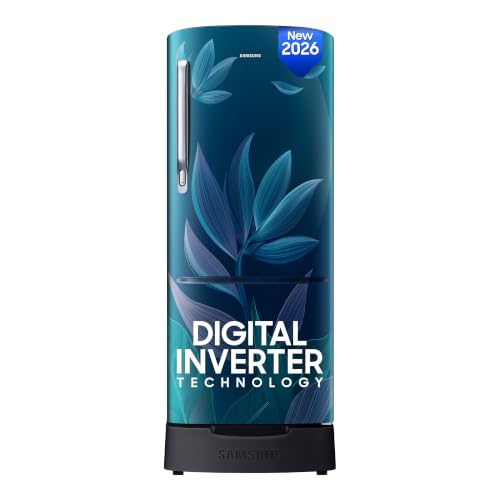 Samsung 183 L, 4 Star, Digital Inverter, Direct-Cool Single Door Refrigerator (RR20H282…