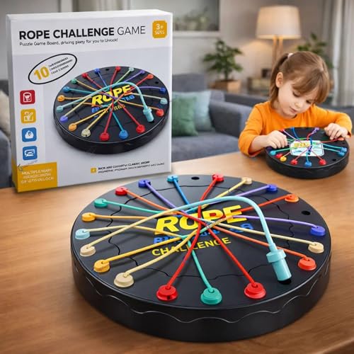 GRAPHENE Rope Challenge Puzzle Board Game for Kids Adult 5-14 Years Knots Untangling Br…