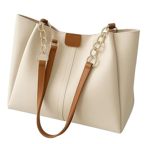 AESTHETIC Women’s Shoulder Handbag | Elegant PU Leather Tote with Chain Strap | Stylish…