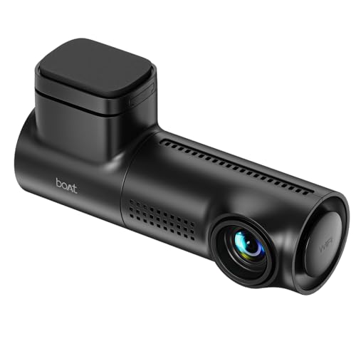 boAt Hive Dashcam E1, 1296P Full HD Recording, G-Sensor Emergency Recording, Loop Recor…