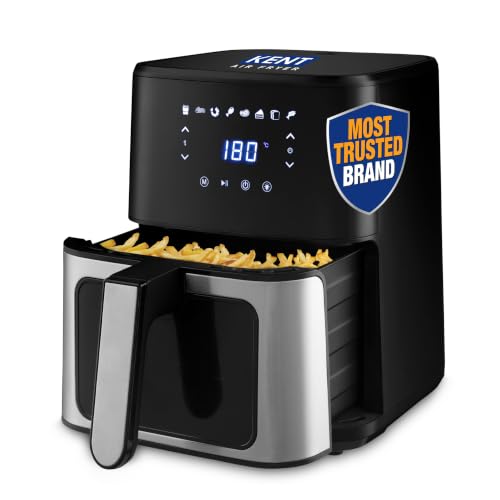 KENT Digital Air Fryer 5L | 1400W | Bake, Grill & Roast | Up to 80% Less Oil Usage | 8…