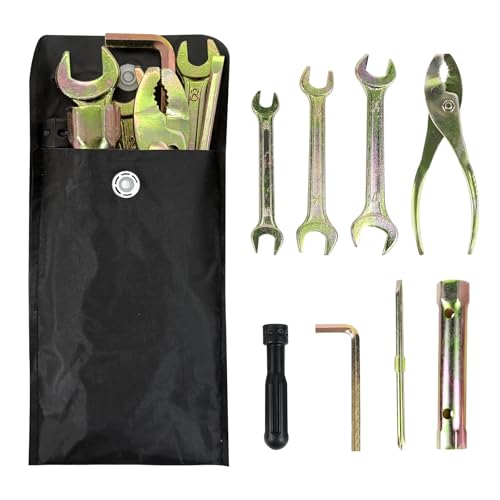 Hbxdeco 8PCS Motorcycle Repair Tool Kit, Includes Pliers, Double Head Spark Plug Socket…