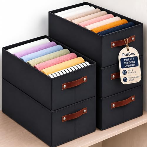 PulGos 1 Pcs Wardrobe Organizer for Storage|Rust-Free & Odour-Free Foldable Organiser|S…