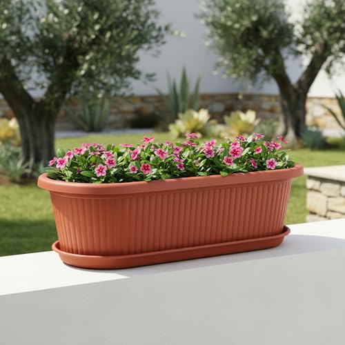 Kraft Seeds Regalia 16 inch Medium(Pack of 1) Flower Pots for Garden with Bottom Plate…