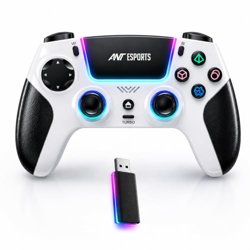Ant Esports SUPRENOVA RGB 3-Mode Wireless Gaming Controller,1000Hz HallSense Precision…