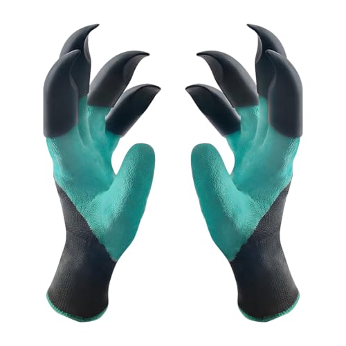 Teikou Gardening Gloves with Claw, Waterproof, Universal Fit，(Green)
