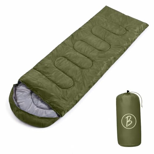 BTFASH Sleeping Bag for Camping & Travel | Regular Size Lightweight Sleeping Bag (1kg)…