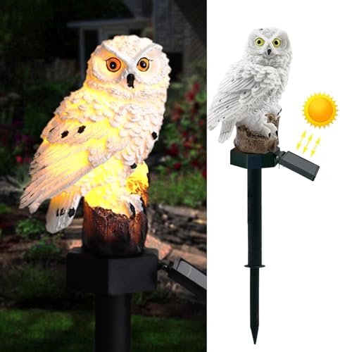 JASIFS OWL Garden Solar Lights Outdoor OWL LED Waterproof Garden Stake Lights, Lawn Lam…