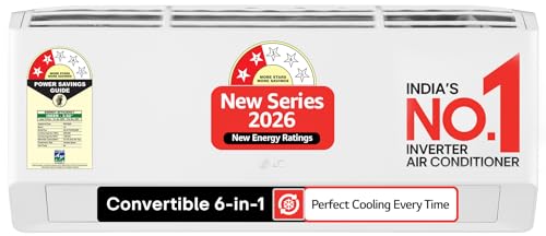 LG Essential Series, 0.8 Ton 2 Star, Smart Inverter Split AC (100% Copper Condenser, Co…