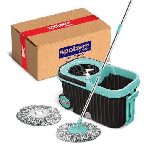 Spotzero By Milton Eelite Spin Mop I 2-in-1 Mop Bucket for Cleaning & Drying I 360° Spi…