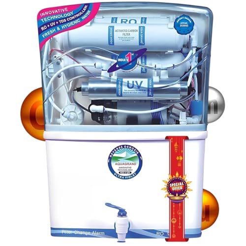 Aqua Olux 12L RO + UV + UF Water Purifier for Home | Copper + TDS Controller | 10L | IS…