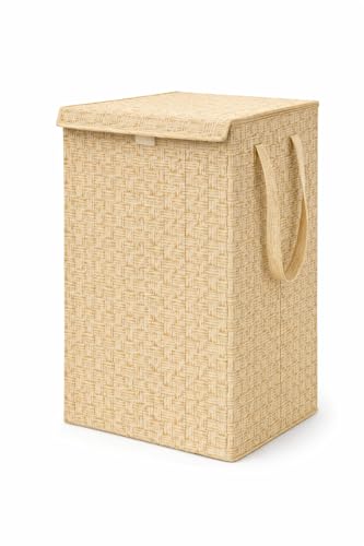 DESTINY ENT 68L Non Woven Rectangular Foldable Large Laundry Bag/Basket With Lid & Hand…