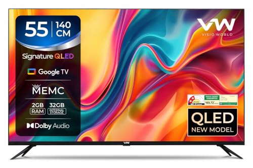 VW Visio World 140 cm (55 inches) Smartchoice Pro Series 4K Ultra HD Smart QLED Google…
