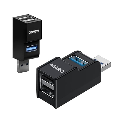 AGARO 3-Port USB Hub, USB 3.0 Data Hub with High-Speed 5Gbps Transfer, Plug & Play, Com…