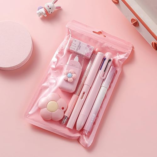 SAMVARDHAN 7 Pcs Cute Purple Stationery Set Kawaii School Supplies Office Supplies Incl…