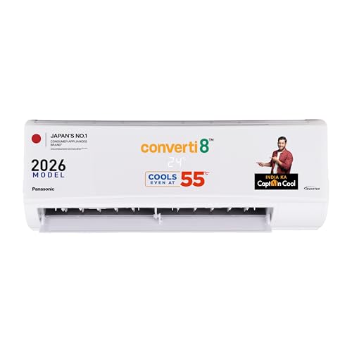 Panasonic 1.0 Ton 3 Star Inverter Split AC (Smart Auto Cool, Higher Airflow, 55°C Oper.…
