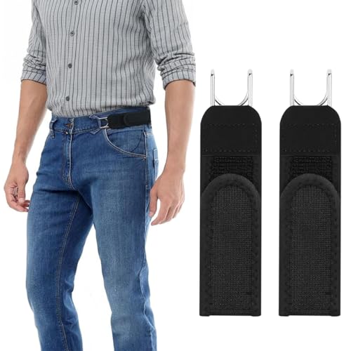 GUSTAVE® Buckleless Belt Hook Tactical Metal Hook Elastic Belt Unisex | Buckle-Less Inv…