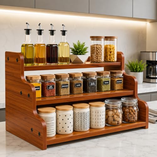 Wixidoor Kitchen Organizer Rack – Multi-Purpose Kitchen Stand for Countertop & Cabinet…