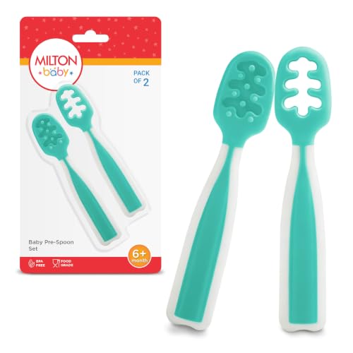 Milton Baby Pre Spoon Set I First Stage Feeding Cum Training Spoons for Self Feeding I…