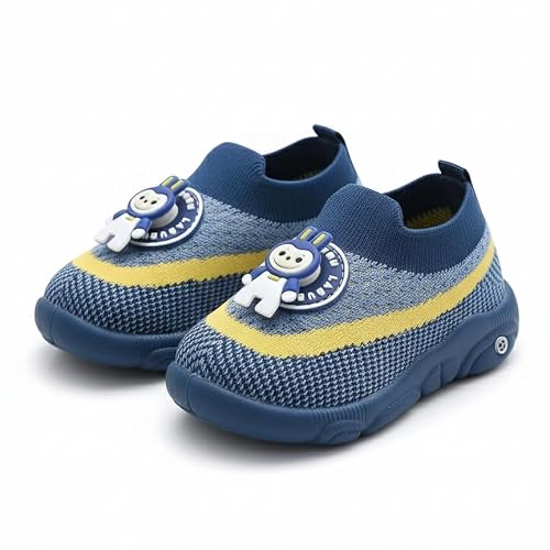 HOOH Baby Unisex Walking Shoes with Musical Sound and Spinner, Knitted Upper, Slip Resi…