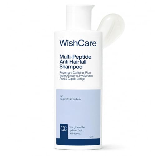 WishCare Multi Peptide Anti Hairfall Shampoo, Peptides & Rosemary, 120ml