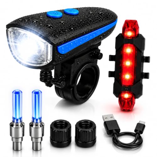 PulGos Cycle Lights for Bicycle with Horn | Powerful Waterproof LED Rechargeable Front…