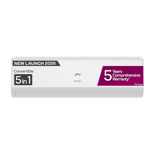 Godrej 1 Ton 5 Star| New Star rated| Inverter Split AC| 5 Years Comprehensive Warranty|…