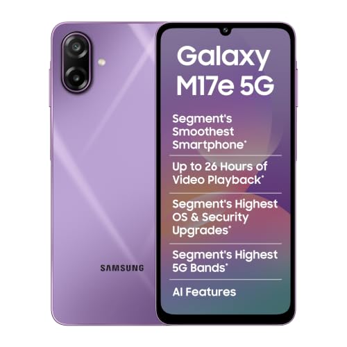 Samsung Galaxy M17e 5G Mobile (Vibe Violet, 4GB RAM, 128GB Storage, Monster 6000mAh Bat…
