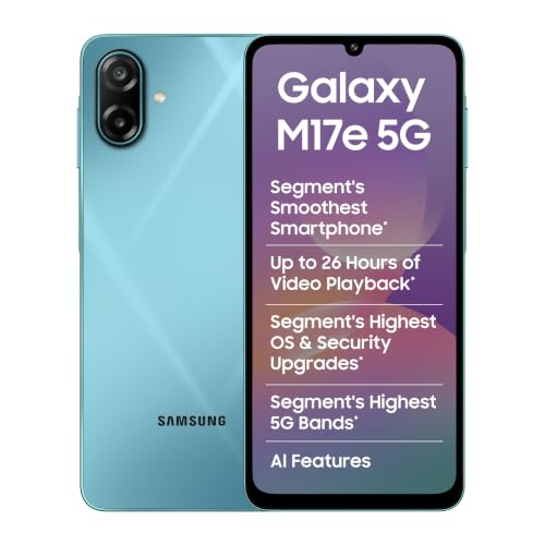 Samsung Galaxy M17e 5G Mobile (Blitz Blue, 4GB RAM, 128GB Storage, Monster 6000mAh Batt…