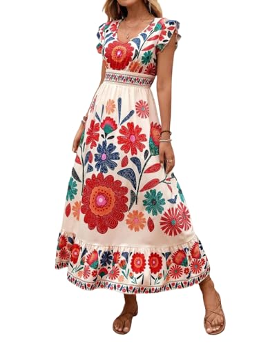 KZULLY | Dress for Women | Bohemian Floral Printed Outfit | One Piece Dress | Maxi Dres…