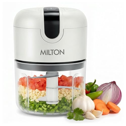 MILTON 6-in-1 Rechargeable Mini Electric Chopper I Unbreakable Food Grade Material I St…